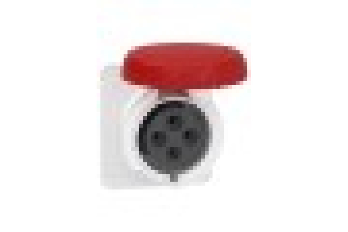 Розетка PRATIKA, пряма, 32A, 3P + E, 380-415 B AC, з'єднання гвинтами, панельна (PKF32G734)