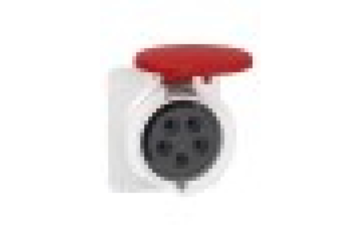 Розетка PRATIKA, пряма, 32A, 3P + N + E, 380-415 B AC, з'єднання гвинтами, панельна (PKF32G435)