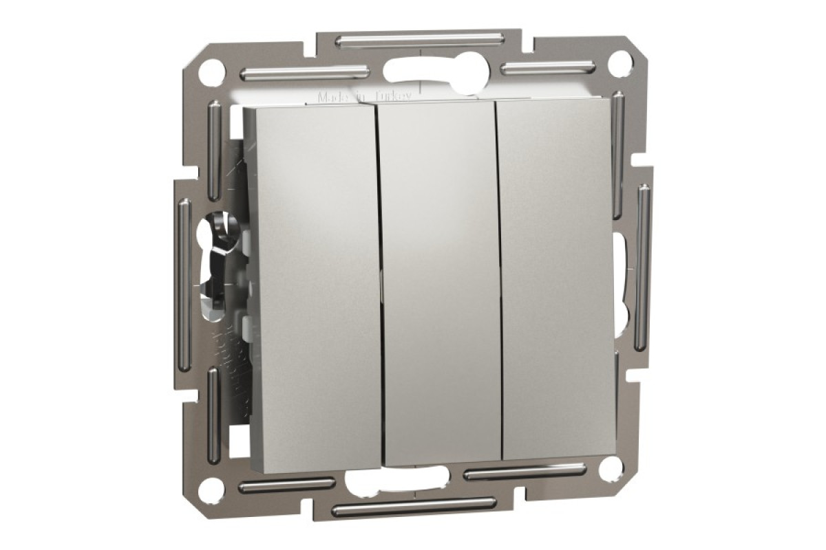 Вимикач трьохклавішний Бронза Asfora (EPH2100169)