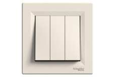Вимикач трьохклавішний Крем Asfora (EPH2100123)