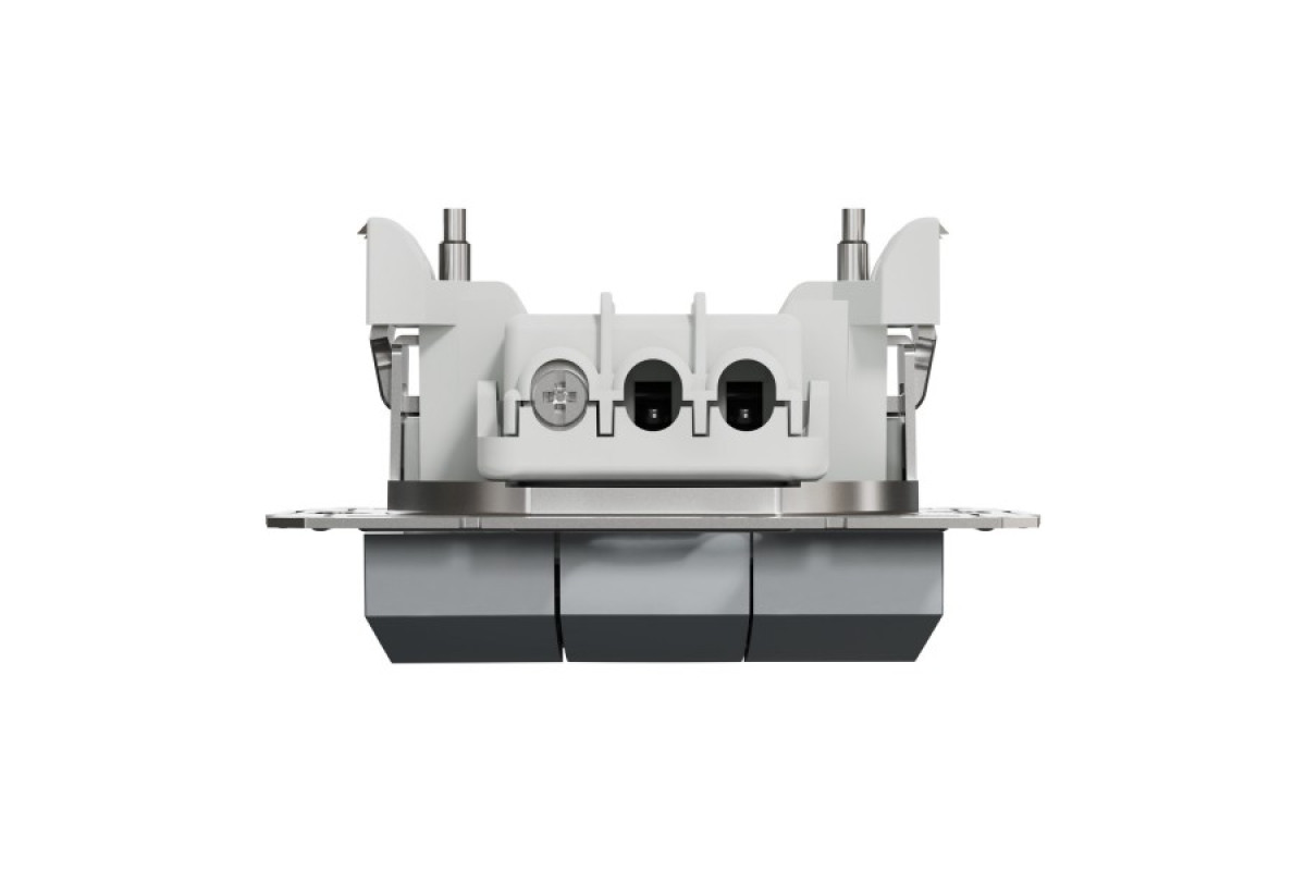 Вимикач трьохклавішний Сталь Asfora (EPH2100162)