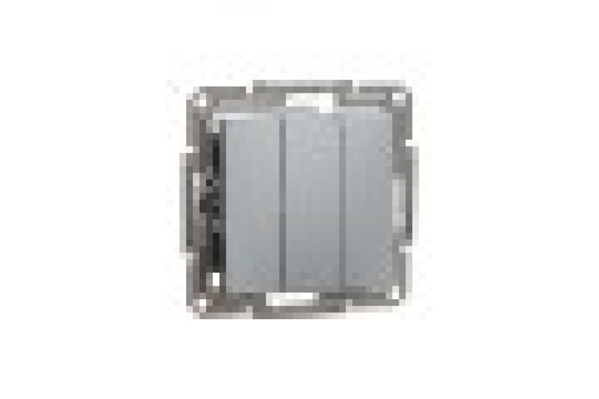 Вимикач трьохклавішний Сталь Asfora (EPH2100162)