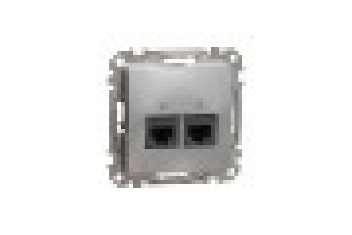 Два роз’єми RJ45 категорія 5E UTP Алюміній Sedna Design (SDD113452)