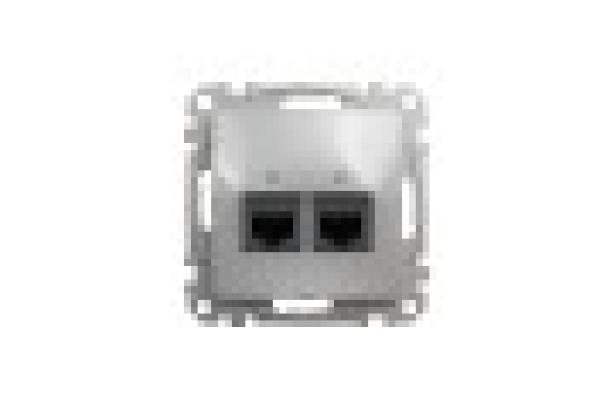 Два роз’єми RJ45 категорія 5E UTP Алюміній Sedna Design (SDD113452)