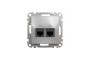 Два роз’єми RJ45 категорія 5E UTP Алюміній Sedna Design (SDD113452)