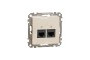 Два роз’єми RJ45 категорія 5E UTP Бежевий Sedna Design (SDD112452)