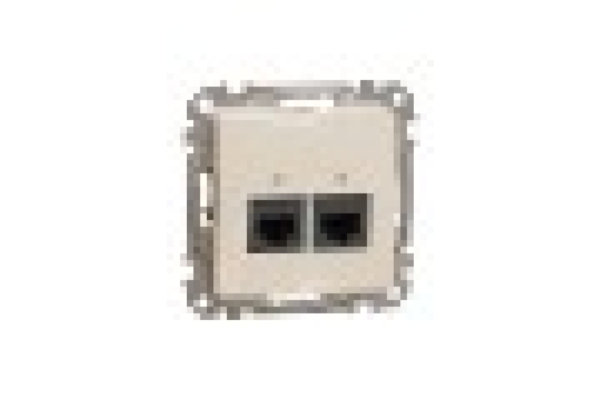 Два роз’єми RJ45 категорія 5E UTP Бежевий Sedna Design (SDD112452)
