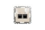 Два роз’єми RJ45 категорія 5E UTP Бежевий Sedna Design (SDD112452)