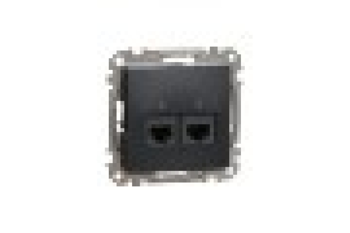 Два роз’єми RJ45 категорія 5E UTP Чорний Sedna Design (SDD114452)