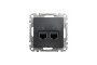 Два роз’єми RJ45 категорія 5E UTP Чорний Sedna Design (SDD114452)