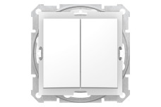 Двоклавішний вимикач ip44 Sedna Scnheider Electric білий (SDN0300421)