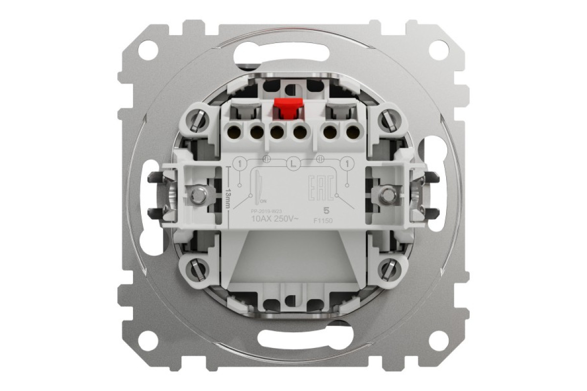 Двоклавішний вимикач Алюміній Sedna Design (SDD113105)
