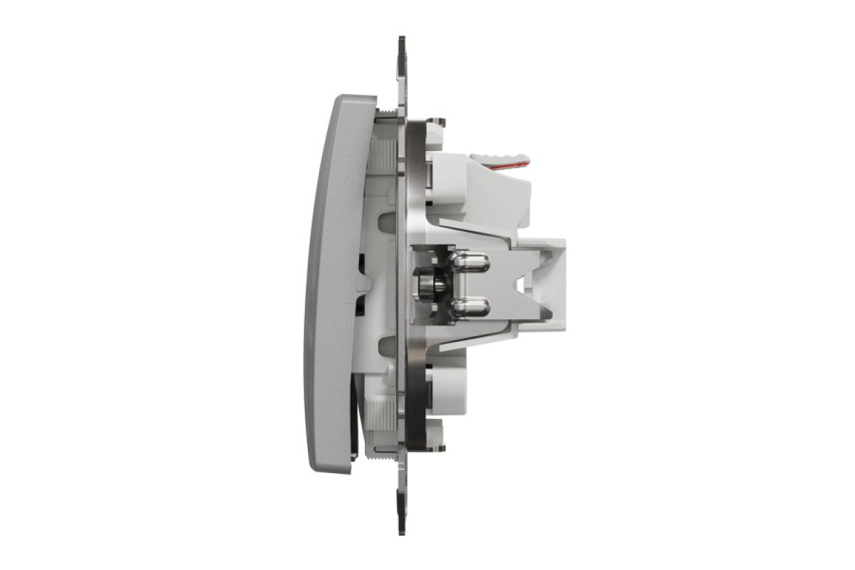 Двоклавішний вимикач Алюміній Sedna Design (SDD113105)