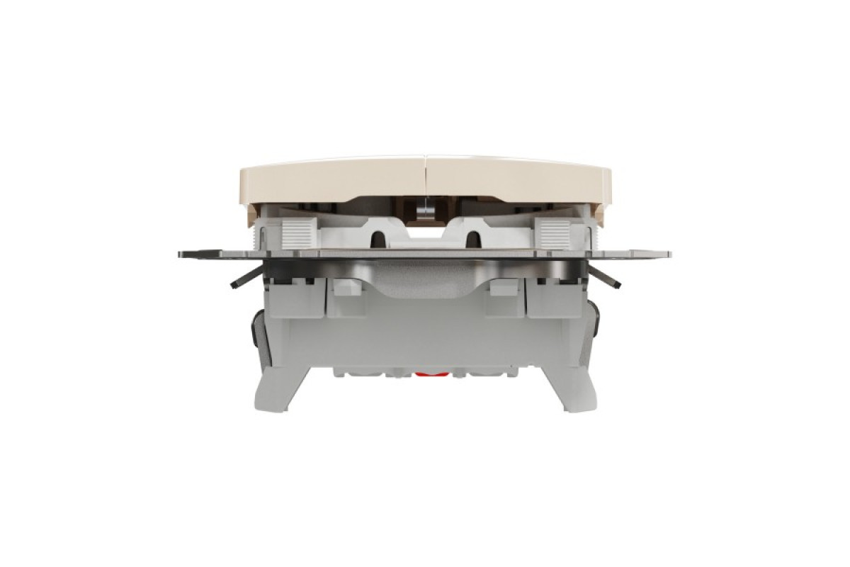 Двоклавішний вимикач Бежевий Sedna Design (SDD112105)