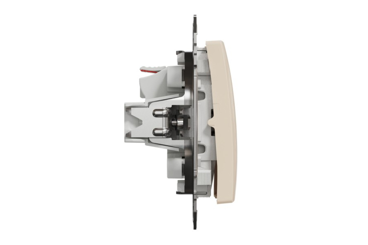 Двоклавішний вимикач Бежевий Sedna Design (SDD112105)