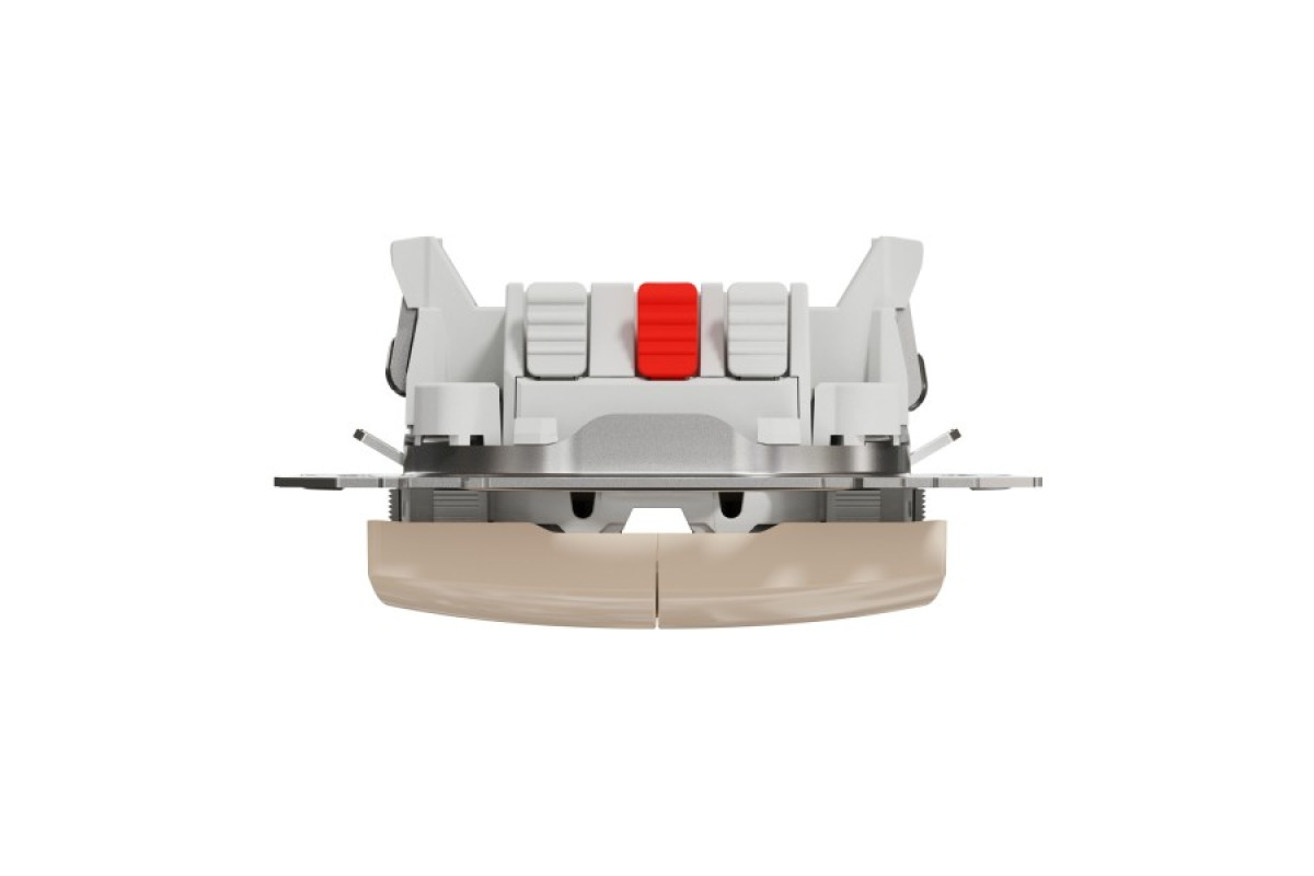 Двоклавішний вимикач Бежевий Sedna Design (SDD112105)