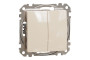 Двоклавішний вимикач Бежевий Sedna Design (SDD112105)