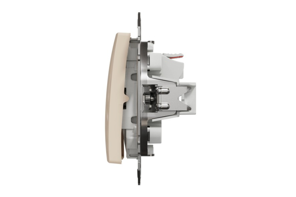 Двоклавішний вимикач Бежевий Sedna Design (SDD112105)