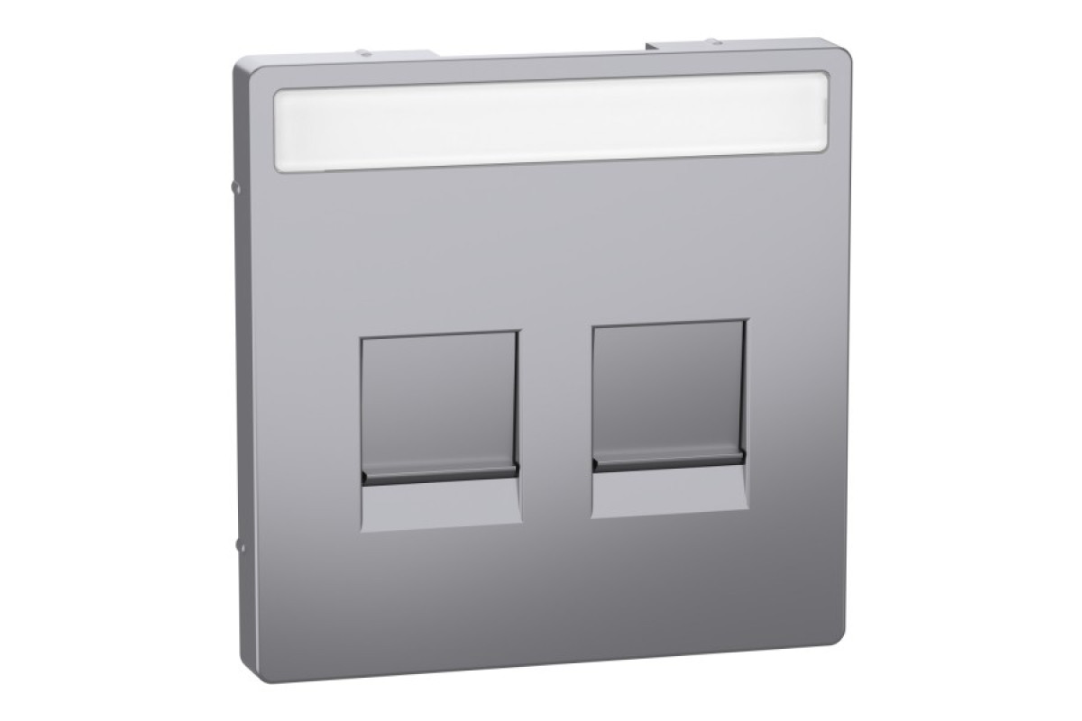 D-Life Центральна накладка 2-модульний роз'єм Нержавіюча сталь (MTN4564-6036)