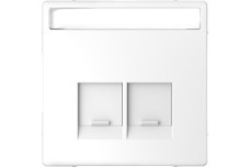 D-Life Центральна накладка 2-модульних роз'ємів Білий лотос (MTN4574-6035)