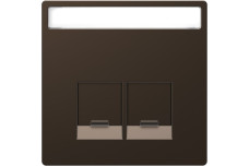 D-Life Центральна накладка 2-модульних роз'ємів Мокко (MTN4574-6052)