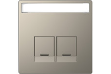 D-Life Центральна накладка 2-модульних роз'ємів Нікель (MTN4574-6050)