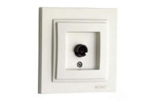 Розетка ТВ прохідна з екраном (8DB-12DB-18DB-20DB) Mono Electric, DESPINA (СЛОНОВА КІСТКА) (102-010005-137)
