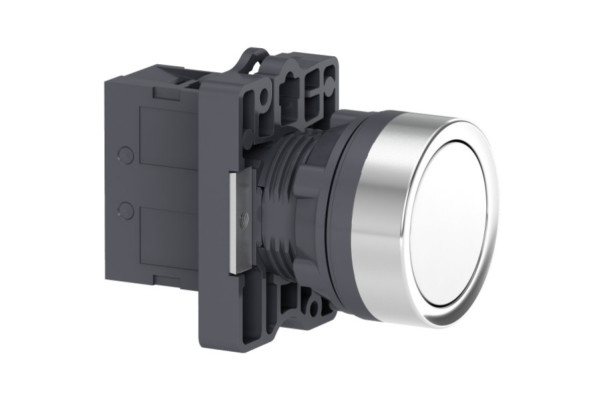 Кнопка ХА2 з натисканням потай білого кольору з пружинним поверненням, 1NO (XA2EA11)