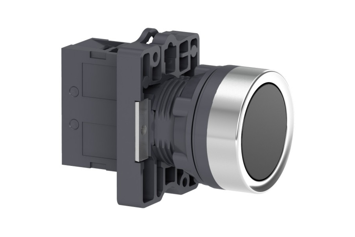 Кнопка ХА2 з натисканням потай чорного кольору з пружинним поверненням, 1NO (XA2EA21)