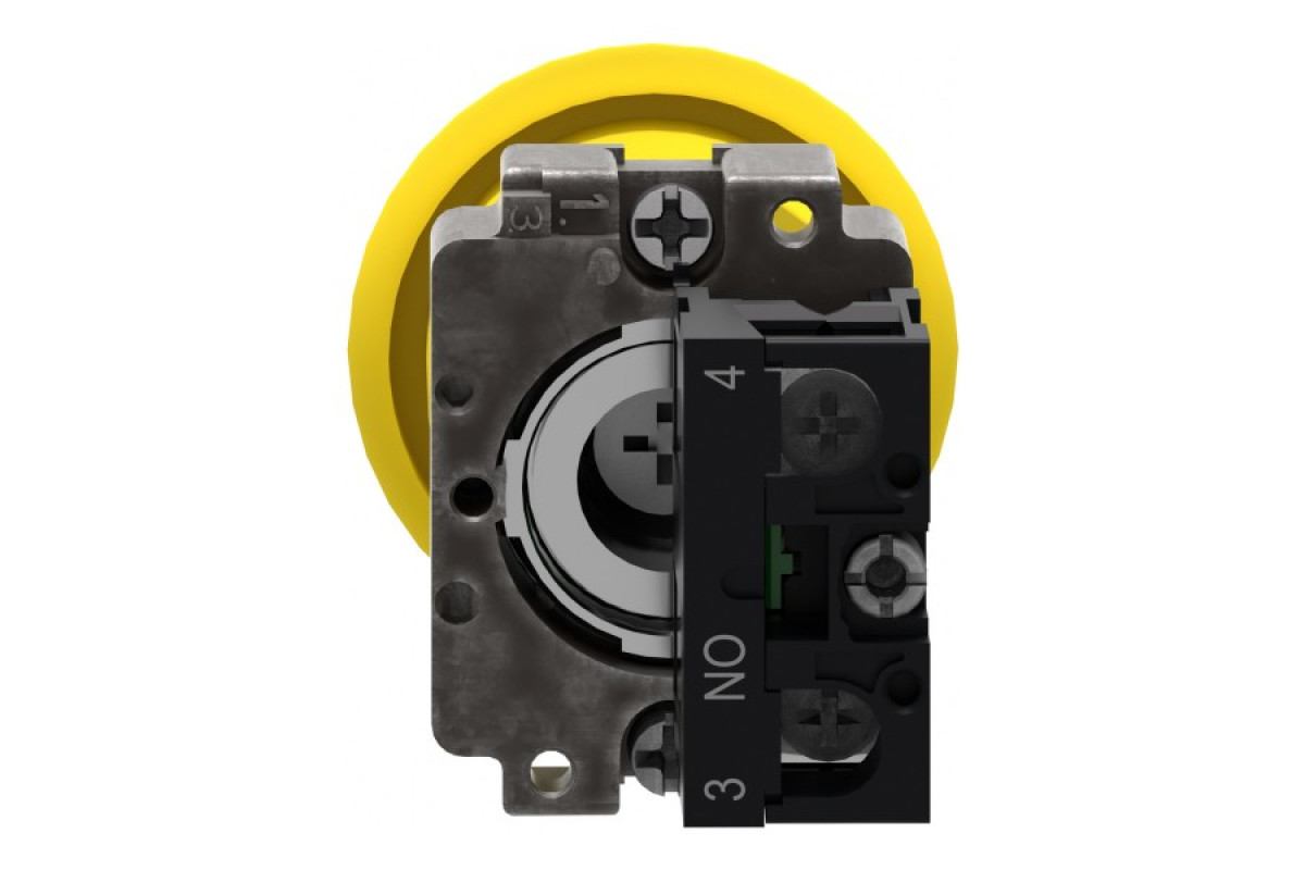 Кнопка, Easy Harmony XB2, метал, жовта, 1NO (XB2BC51C)