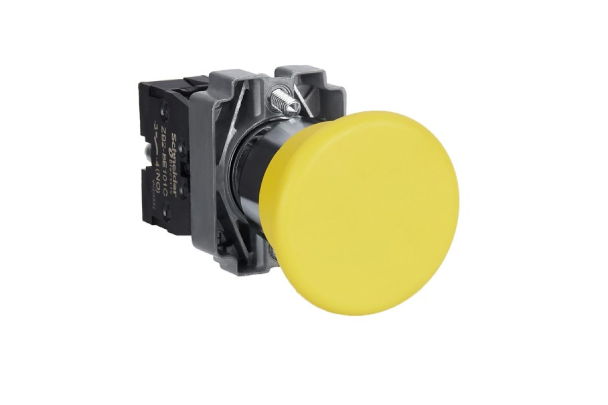 Кнопка, Easy Harmony XB2, метал, жовта, 1NO (XB2BC51C)