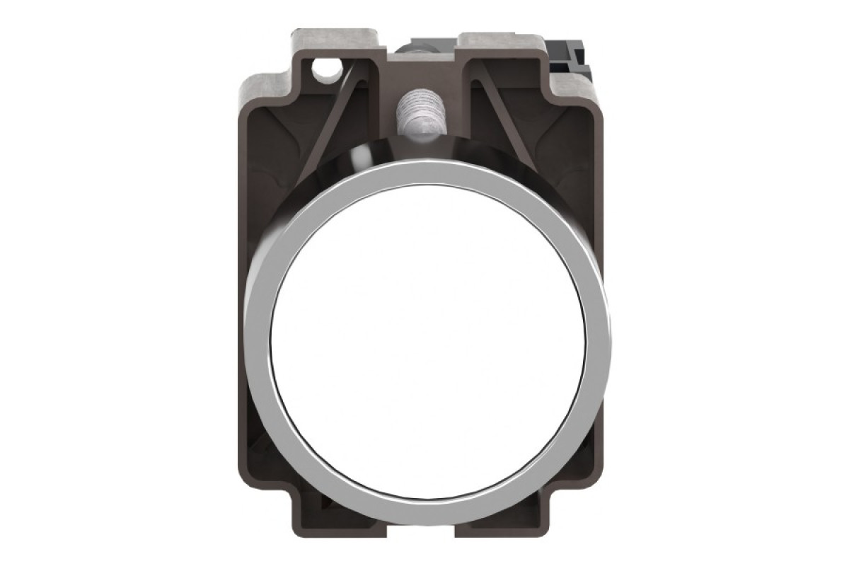 Кнопка, Easy Harmony XB2, металева, біла, пружинне повернення, 1NO (XB2BA11C)