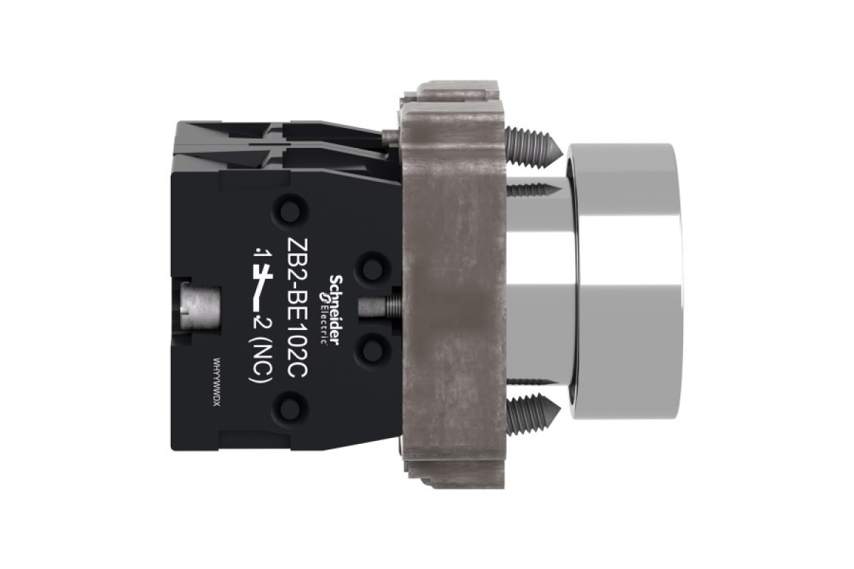 Кнопка, Easy Harmony XB2, металлическая, зеленая, пружинный возврат, 1NO (XB2BA3311C)