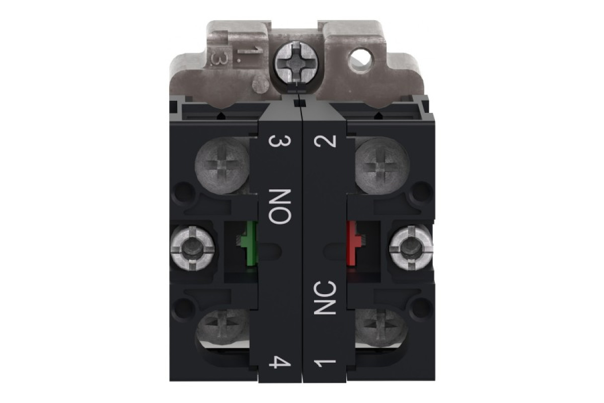 Кнопка, Easy Harmony XB2, металлическая, зеленая, пружинный возврат, 1NO (XB2BA3311C)