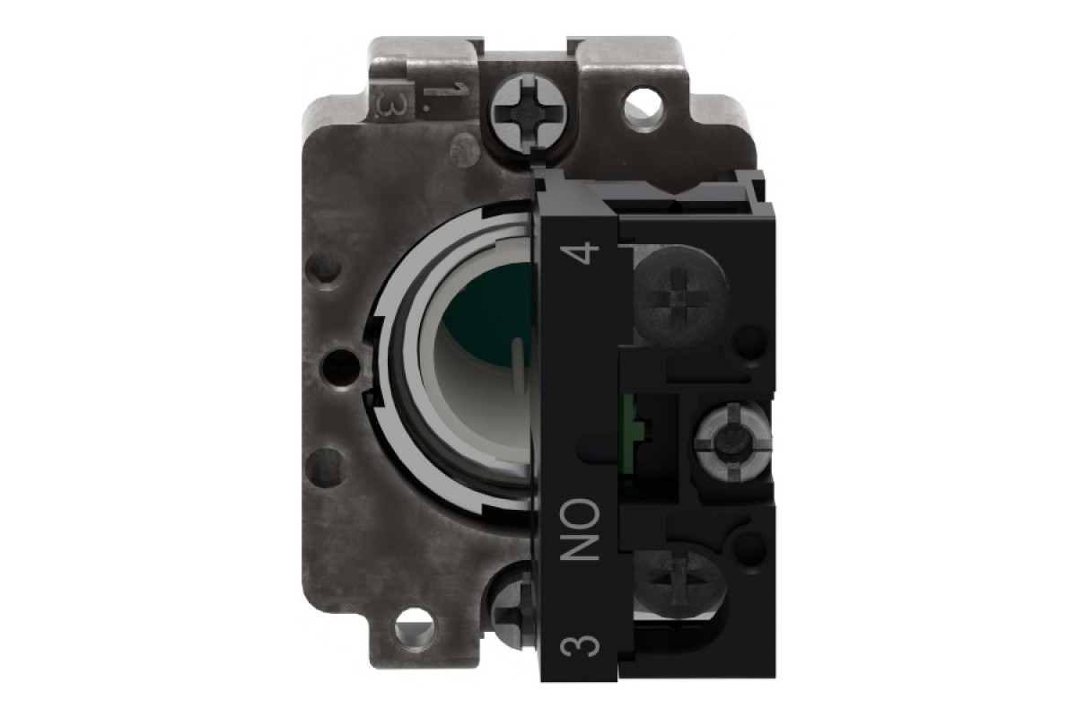 Кнопка, Easy Harmony XB2, металлическая, зеленая, пружинный возврат, 1NO (XB2BL31C)