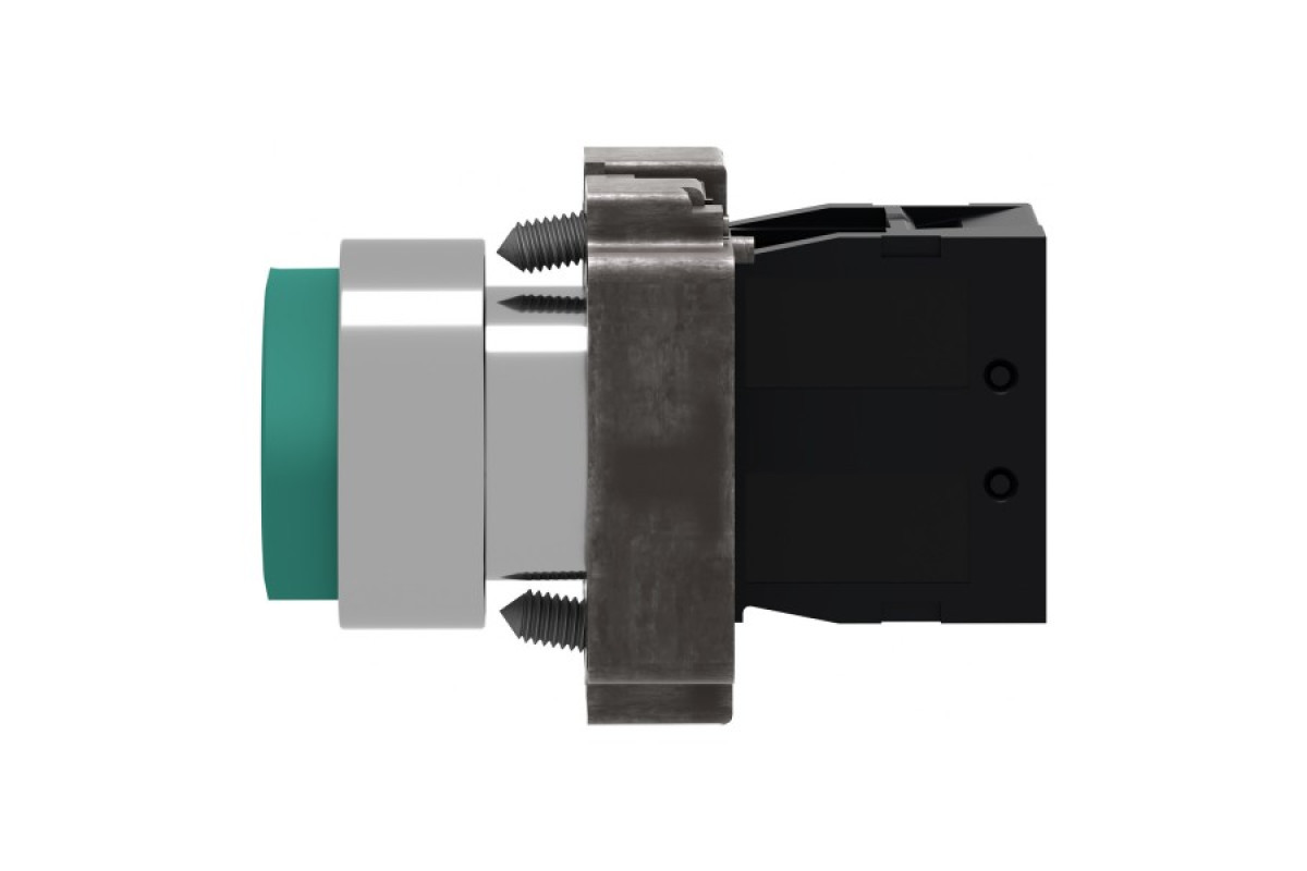 Кнопка, Easy Harmony XB2, металлическая, зеленая, пружинный возврат, 1NO (XB2BL31C)