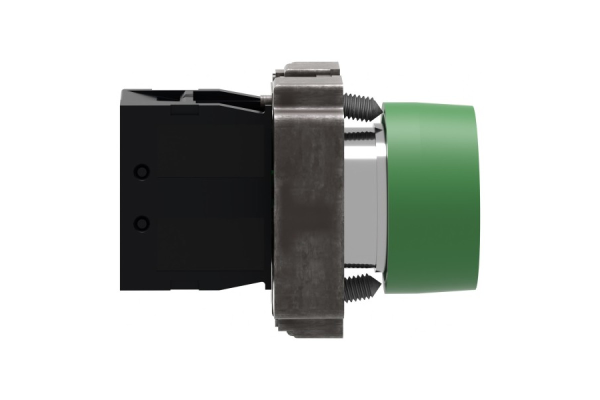 Кнопка, Easy Harmony XB2, металева, зелена, пружинне повернення, 1NO (XB2BP31C)