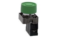 Кнопка, Easy Harmony XB2, металева, зелена, пружинне повернення, 1NO (XB2BP31C)