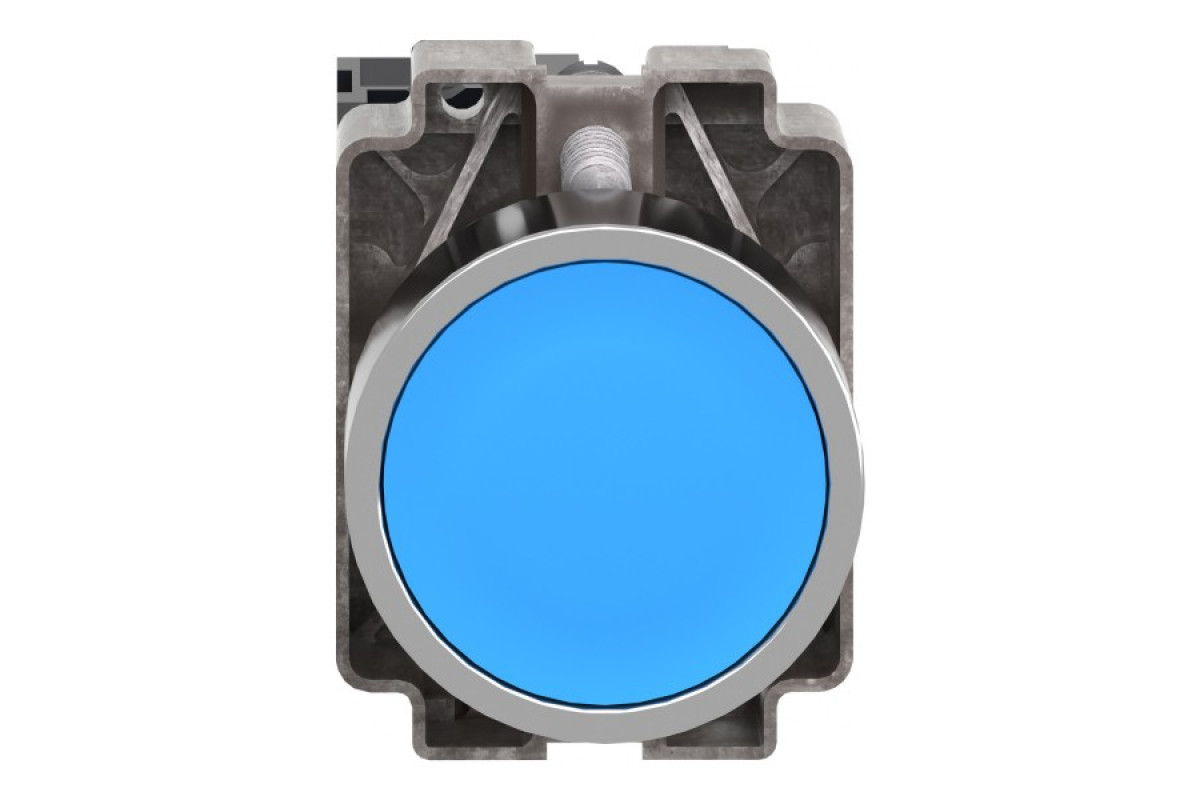 Кнопка, Easy Harmony XB2, металлическая, синяя, пружинный возврат, 1NO (XB2BA61C)