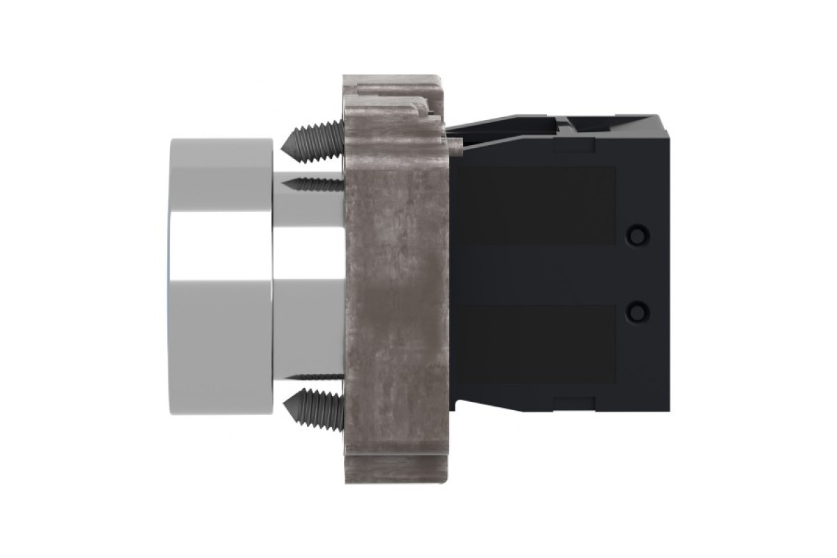 Кнопка, Easy Harmony XB2, металлическая, синяя, пружинный возврат, 1NO (XB2BA61C)