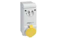 Розетка Unika з блоком - 32 A - 2P + E - 100...130 V AC - IP44 - wall (83039)