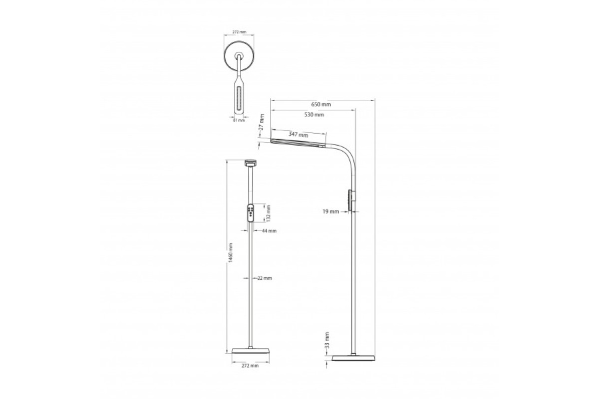 Світлодіодний LED торшер NORMAN білий 15W (046-004-0015-010)