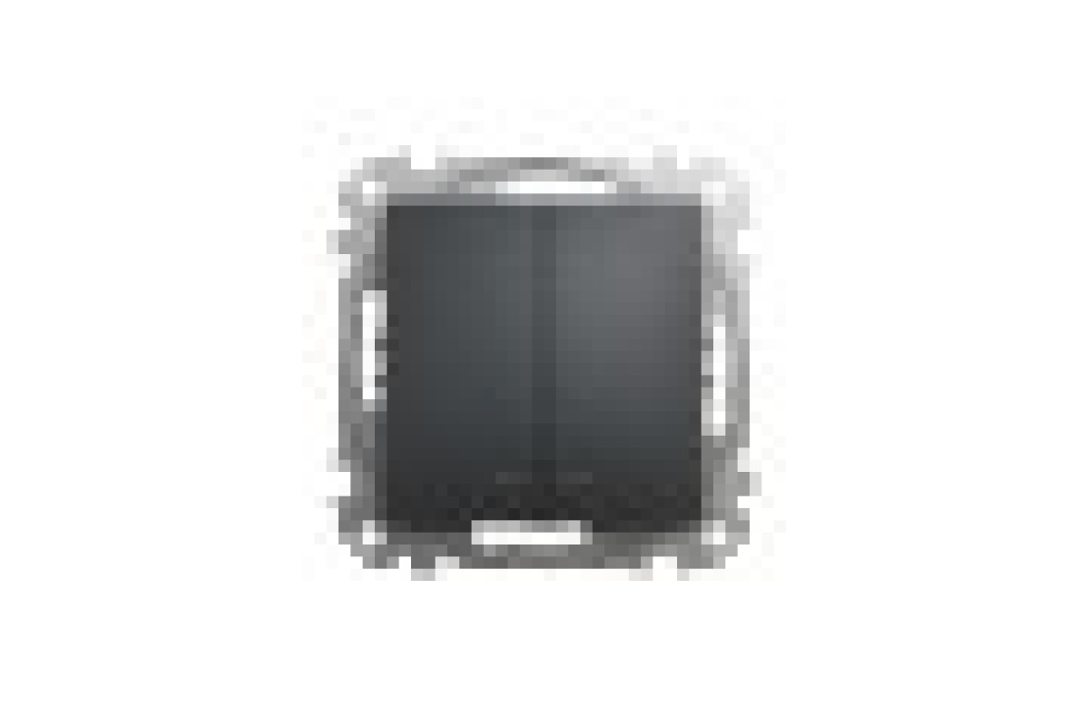 Двоклавішний вимикач з підсвіткою Чорний Sedna Design (SDD114105L)