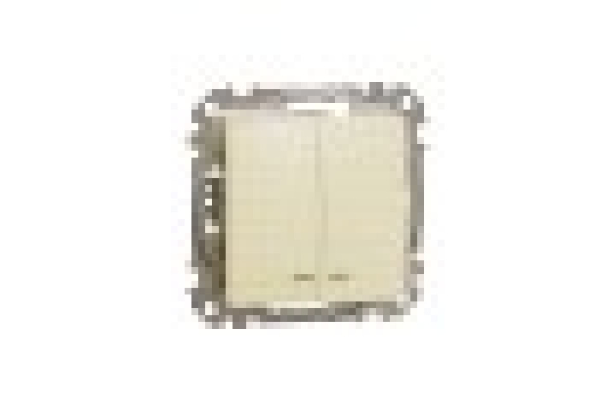 Двоклавішний вимикач з синьою LED підсвіткою 10 АХ Береза Sedna Elements (SDD180105L)