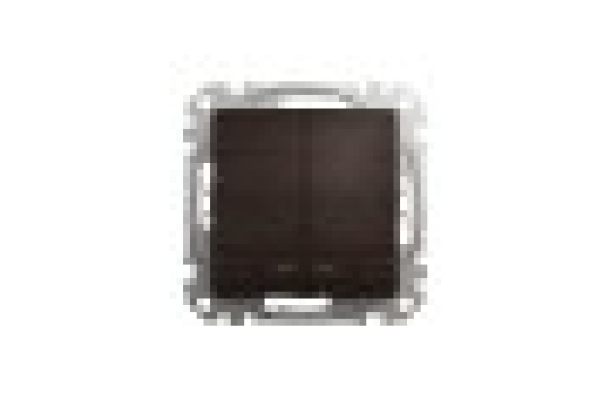 Двухклавишный выключатель с синей LED подсветкой 10 АХ Венге Sedna Elements (SDD181105L)