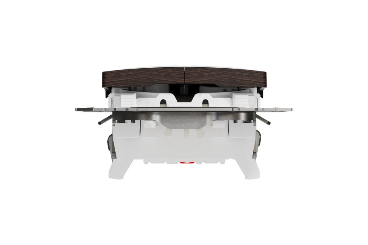 Двухклавишный выключатель с синей LED подсветкой 10 АХ Венге Sedna Elements (SDD181105L)