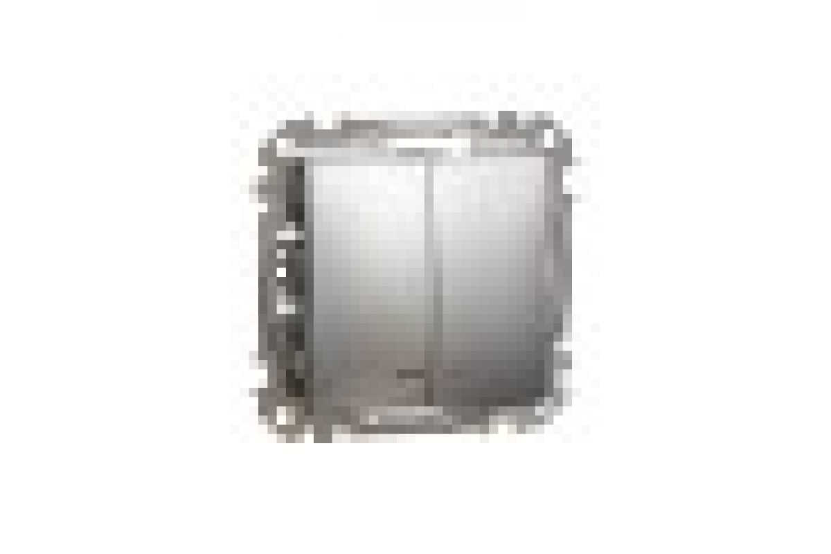 Двоклавішний вимикач з синьою LED підсвіткою 10 АХ Матовий Алюміній Sedna Elements (SDD170105L)