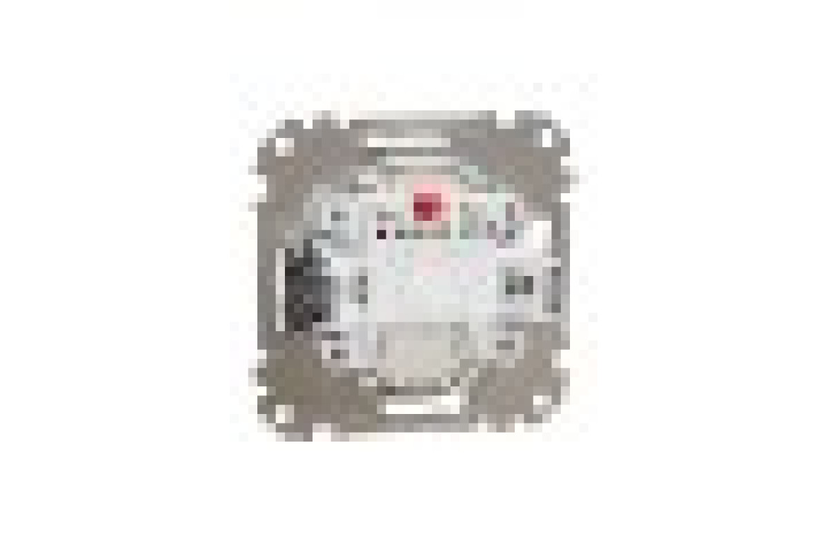 Двоклавішний вимикач з синьою LED підсвіткою 10 АХ Матовий Алюміній Sedna Elements (SDD170105L)