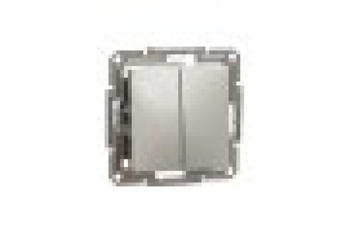 Двоклавішний вимикач кнопковий, Самозажимний, Asfora Бронза (EPH1100169)