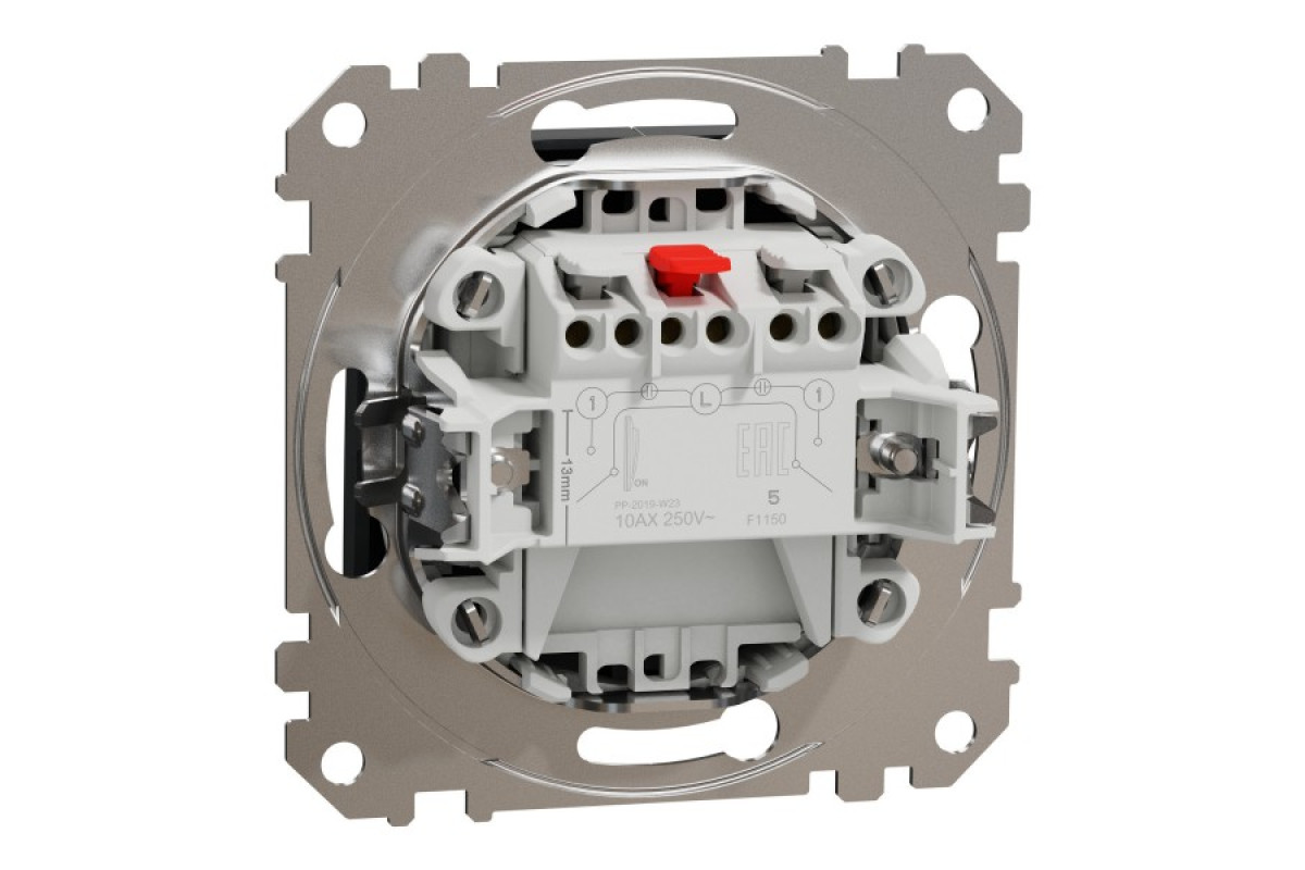 Двоклавішний вимикач Чорний Sedna Design (SDD114105)